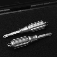 Mini Destornillador De Aleación De Titanio Con Cabeza De Destornillador De Acero S2 Y Llavero De Acero Inoxidable EDC Herramienta Pequeña Portátil Pendant Key - details 7