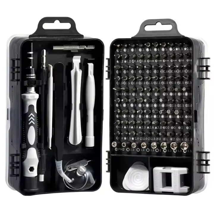 Kit De Herramientas De Reparación Doméstica Multifuncional Precision Destornillador Magnético 115 En 1 Conjunto De Bricolaje - 1
