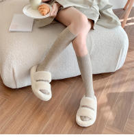 Medias Retro Para Mujer Estilo Japonés De Otoño Invierno Cálidas Y Suaves Medias Largas De Color Sólido Moda Casual Para Mujer - details 1