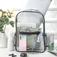 Mochila Deportiva De PVC Transparente Impermeable Para Viajes Y Fitness Gran Capacidad Con Hombros Visibles Bolsa De Viaje Casual - details 5