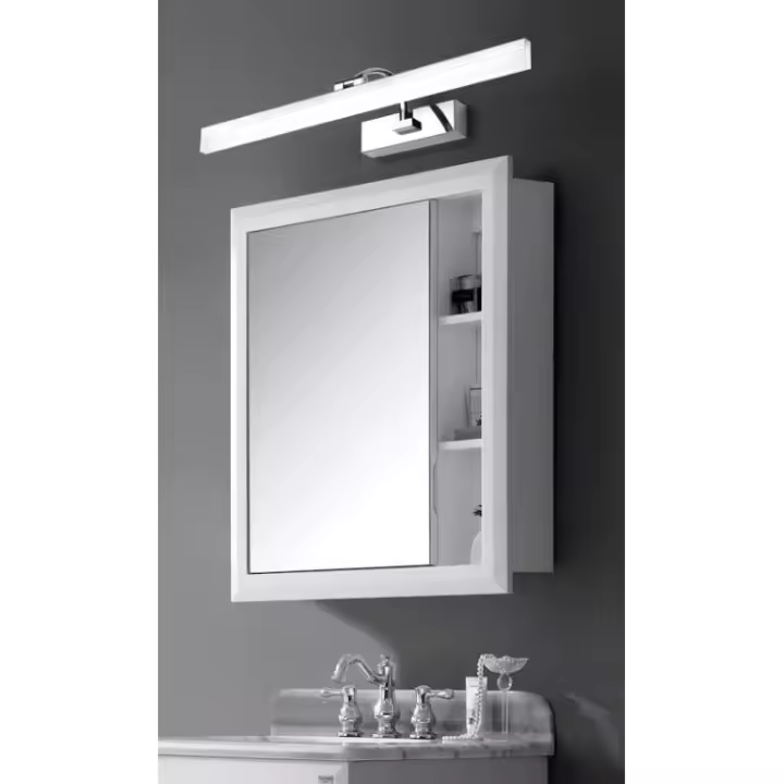 MILLUCES APLIQUE ESPEJO PLATA 42CM 9W LUZ LED BAJO CONSUMO - 1