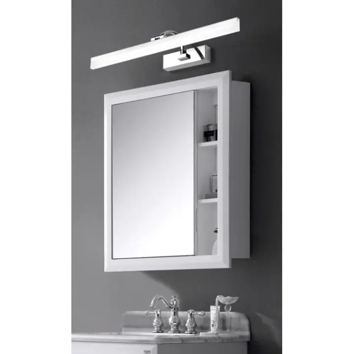 MILLUCES APLIQUE ESPEJO PLATA 42CM 9W LUZ LED BAJO CONSUMO - 1