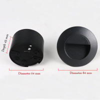 Lámpara De Pared LED 3W Impermeable Para Iluminación Nocturna Al Aire Libre En Exterior Ideal Para Escaleras Balcones Jardines Y Porches Con Caja Inferior Incluida Instalación Recessed - details 5