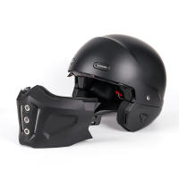 Casco Retro Desmontable Para Motocicleta Y Bicicleta Con Libera Rápida ABS Casco De Carrocería Completa Negro Mate Estilo Modular Clásico Profesional Unisex - details 3