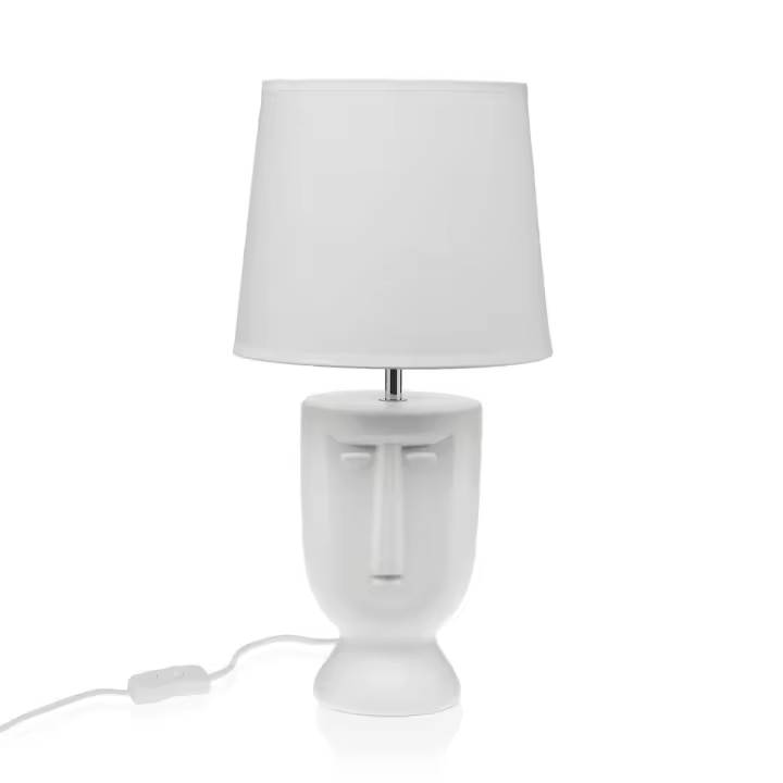 Lámpara de mesa Versa Blanco Cerámica 60 W 22 x 42,8 cm - 1