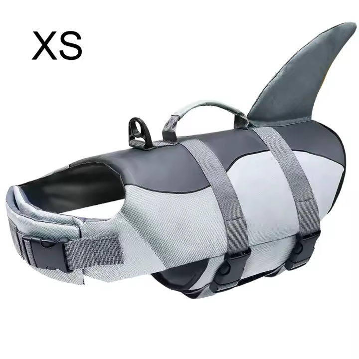 Chaleco De Seguridad Para Perros Shark Con Alta Flotabilidad Ropa De Natación Para Pequeños Perros Asa Para Medianos Y Grandes Perros Para Surfeo - 1