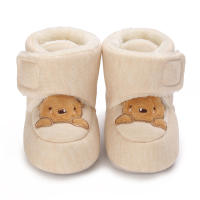 Zapatos De Paseo De Peluche Cartoon Para Bebés Niños Y Niñas Edad 0-1 Antideslizantes Material De Suela Algodón Estilo Invierno - details 6