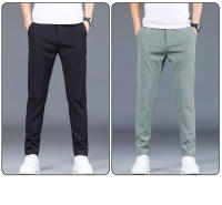 Pantalones Casuales Para Hombre Mingyu Verano Cintura Media Ajustados Elasticidad Negro Verde Gris Ligero Talla 28-38 - details 5