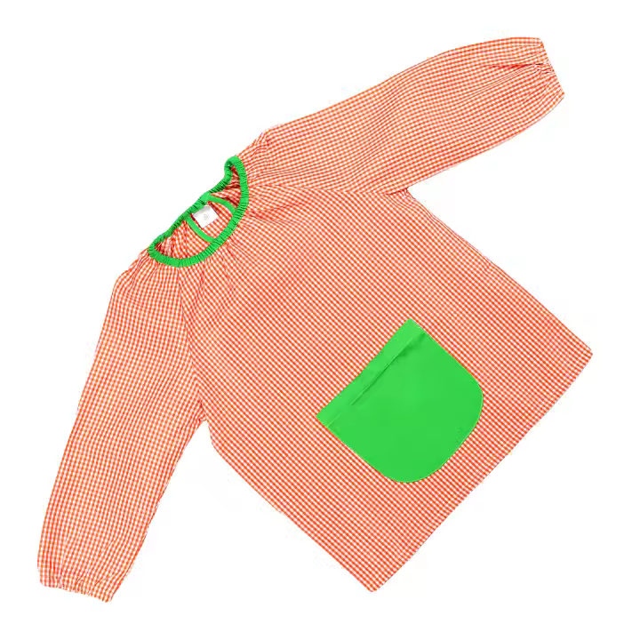 Zimmy - Bata Infantil Escolar Unisex - Diseño Práctico sin Botones, con Bolsillo, Puños y Cuello Ajustables, Perfecta para Guarderías y Colegios - 1