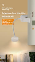 Lámpara De Libro Plegable Con Clip 3 Colores Iluminación LED Batería Recargable Regulable Portátil Para Lectura Y Noche - details 5