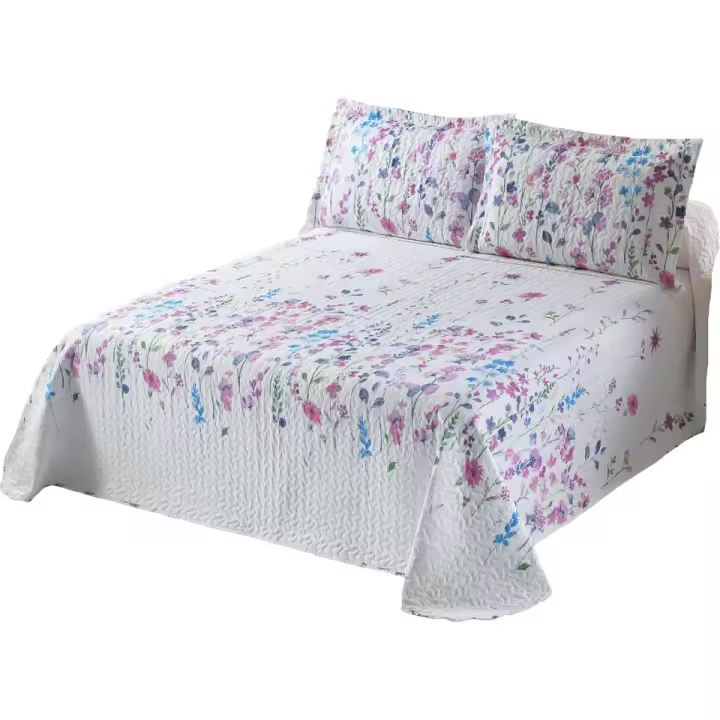 NOVOTEXTIL - Colcha Bouti Estampada de Verano - Cubrecamas 100% Algodón - Incluye 2 Fundas de Cojín 50x70 - 1