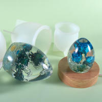 Molde De Silicona Para Resina Epoxy DIY Forma De Huevo Grande Lámpara De Noche Estrella Molde Para Pendiente De Bola - details 4