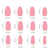 Uñas artificiales de cristal brillante desnudo de cobertura completa, accesorios de manicura DIY, prensa cuadrada - details 2