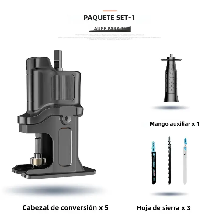 Adaptador Portátil De Silla Reciprocante Para Taladro Eléctrico Herramienta De Corte De Madera Y Metal Con Hoja De Silla - 1