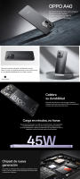 OPPO Smartphone A40 4G Sparke Black Snapdragon 6s Gen1 4GB/128GB|Pantalla 6.67" HD+ 90Hz | Cámara 50MP| Batería 5100mAh SUPERVOOC 45W - details 0