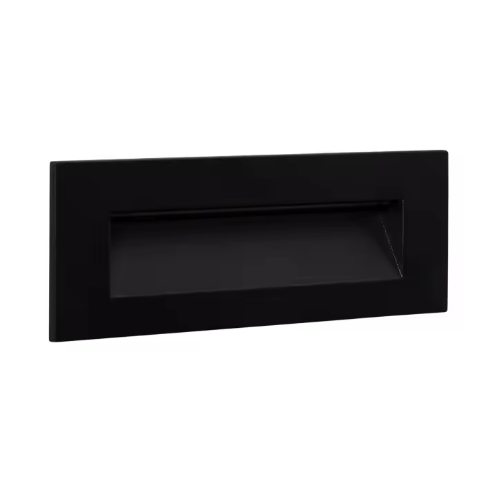 Ledkia Baliza Exterior LED 7W Empotrable Pared Rectangular Negro Groult 2700K Blanco Cálido - 1