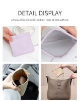 Set De 2 Bolsas De Maquillaje Miniatura De Cuero PU Bolsa De Viaje Portátil Para Labiales Monedas Y Tarjetas Con Cierre De Punta - details 7