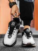 Zapatos De Moda Para Hombre Transpirables Y Versátiles Zapatillas Casuales Con Suela De Goma Antideslizante Y Cómodas Para Exterior Sin Capa Metálica Talla Verdadera - details 1