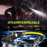 Linterna Frontal LED COB 180° Con 3 Modos Recargable Por USB Lámpara De Cabeza Para Senderismo Y Camping - details 15