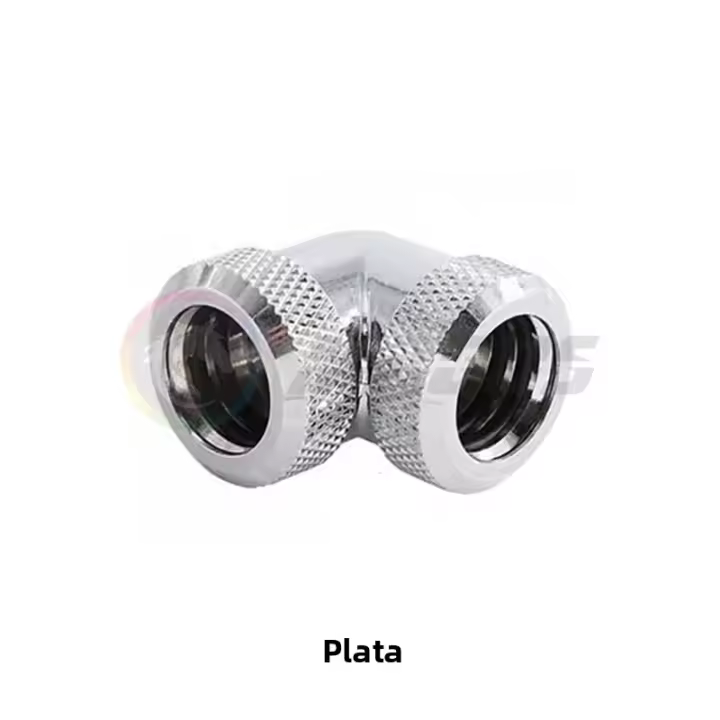 Conector De Tubo Duro De Encaje 90° Para Refrigeración Por Enfriamiento Con Agua Fitting De Metal Compatible Con Tubo PMMA PETG De OD14mm - 1