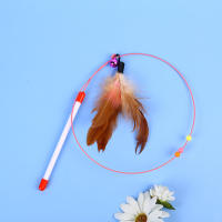Juguete Para Gatos De Acero Con Mariposa Y Plumas De Turco Coloridas Con Campana Juguetes Divertidos Para Jugar - details 3
