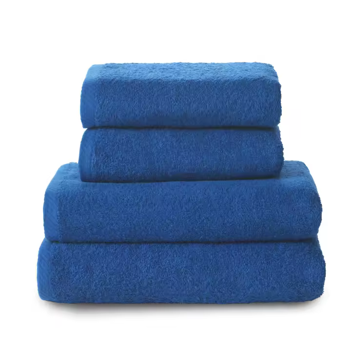Set 4 Toallas piezas: 2 manos + 2 baño color azulina, El mejor textil hogar para tu casa Fijalo - 1