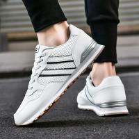 Zapatos De Correr Clásicos Para Hombres 2024 Mocasines Deportivos Ligeros De Cuero Transpirables Y Cómodos Para Exterior Y Casual - details 22
