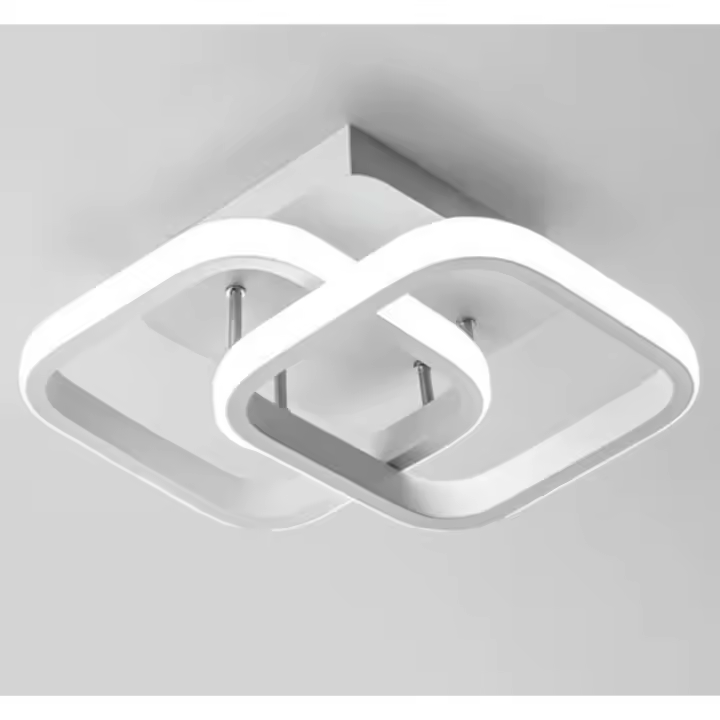 Lámpara de techo LED moderna 22W luz blanca cuadrada de acrílico para comedor cocina estudio lámpara de techo para decoración con luces de alta potencia y temperatura de color blancas frías/6000K - 1