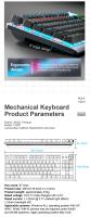 Teclado Mecánico AULA F3001 Bluetooth Sin Cables Con Panel Metálico Doble Inyección Y Efecto De Iluminación Cool 87 Teclas - details 17