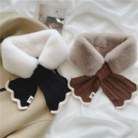 Bufanda De Piel De Pez Grueso De Terciopelo Para Mujer Invierno Mantener Caliente Collar De Piel Cruzado Protección Cervical Para Ciclismo Al Aire Libre Estilo Fashion - details 0
