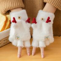 Guantes De Navidad Con Reino Para Mujeres Y Niñas Estilo Plegable Mitad Dedo Llenos De Terciopelo Y Poliéster Unisex - details 15