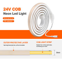 Tira De Luz LED COB Impermeable 12V 24V Flexible Con 320LEDs Alta Densidad Iluminación Lineal Para Decoración De Interiores - details 6