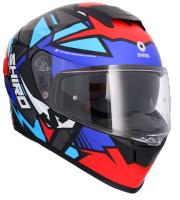 CASCO SHIRO RAPTOR CHASE ROJO AZUL MATE - details 0