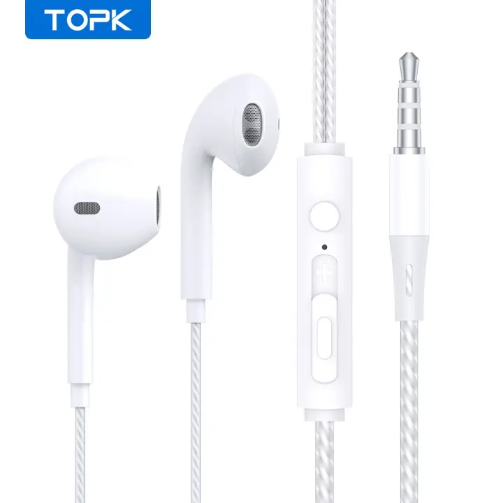 TOPK F20 Auriculares Inalámbricos 3.5mm HiFi Calidad De Sonido Con Micrófono Jack Type C Earphone Original De Alta Calidad Para Deporte - 1
