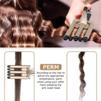 Rizador De Pelo Cerámico Con Cinco Barbies Ferraduras Y Ondulador Calentamiento Rápido Herramientas Para Pelo Seco Y Húmedo - details 5