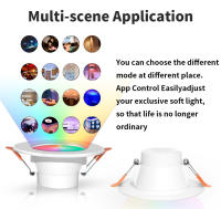 Tuya Bluetooth LED Downlight 10W/15W Luz De Techo Inteligente RGB CW+WW Dimmable Lámpara Spot LED Revestida Con PVC Para Foyer - details 3