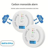 2 detectores de monóxido de carbono, alimentados por batería, fáciles de usar, adecuados para dormitorio, cocina, almacén - details 1