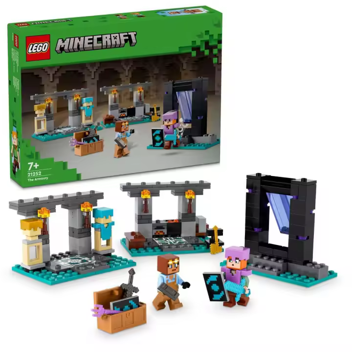 LEGO 21252 Minecraft La Armería Kit de construcción, set de aventuras y forja de armas - 1