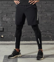 Pantalones De Compresión VANSYDICAL Para Hombre Con Cinturón Elástico Y Rayas Reflectantes Tights De Running Y Gimnasio - details 14
