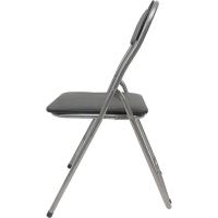 LILI HOME Pack de 2 Sillas Plegables en Color Negro con Respaldo - Metal y PVC - 80 x 48 x 44 cm Gracias a su diseño funcional y moderno, son perfectas para el hogar, la oficina, eventos o reuniones. - details 3
