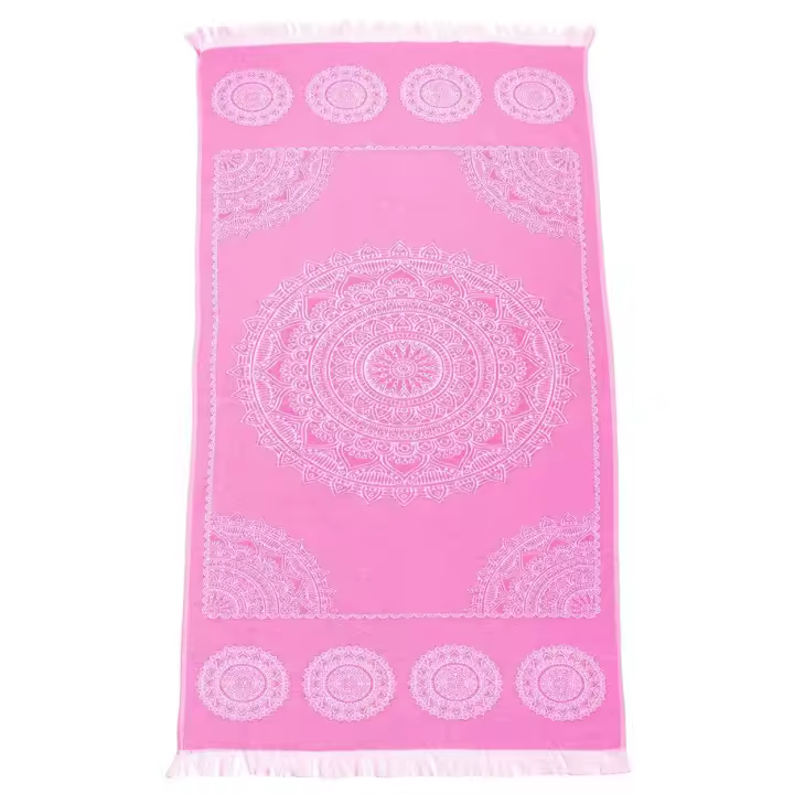SUN & SURF Fouta de Playa Individual JACQUARD 100% Algodón 90x170 cm - Toalla Ligera y Versátil Tipo Pareo Ultra Suave Colores Suaves - 1