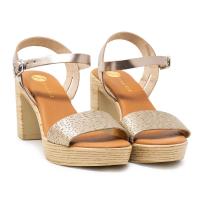 Sandalias plataforma mujer TINA KIZ 2440 SANDALIA LAMINADA FUMO/CAVA 32278 24V - details 0