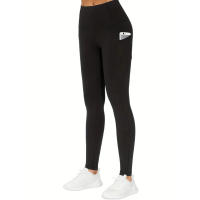 High Waist Yoga Pantalones Con Bolsillos Control De Abdomen Para Mujer Leggings De Yoga Y Correr Talla True Ankle-Length Polyester - details 4