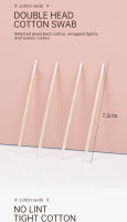 300/500pcs Algodón Swabs Doble Cabeza Con Palitos De Madera Médicos Para Nariz Y Oídos Limpiador Microbush Herramienta De Belleza Para Maquillaje - details 2