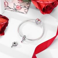 Encanto De Plata De 925 Para Pulsera Con Barco De Paseo Y Corazón Joyería Fina Para DIY Regalo Con Cuentas De Papel Y Rosas - details 151