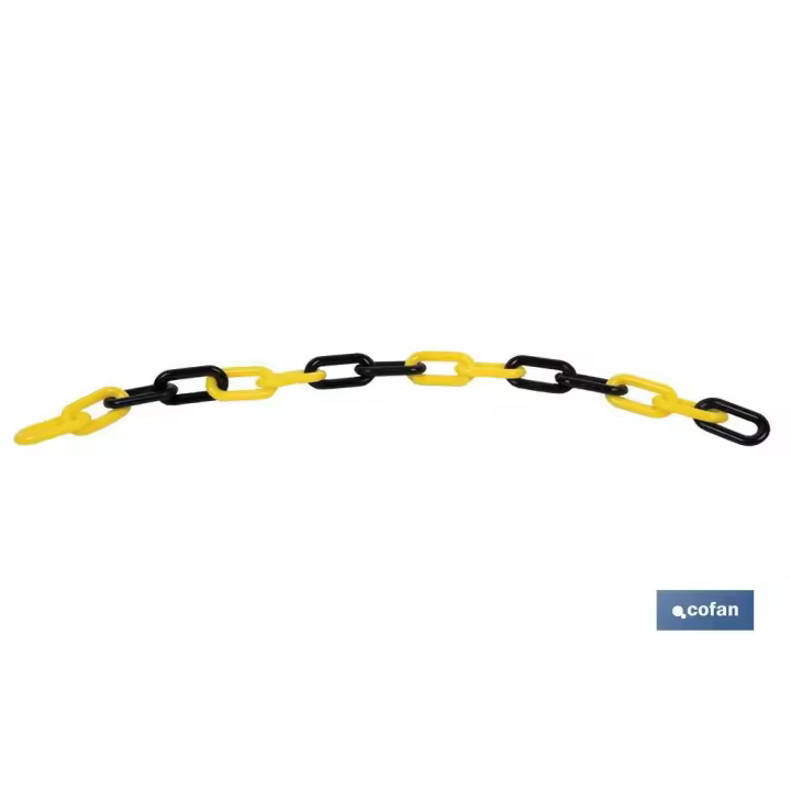 Cofan Cadena Plástico Amarillo/Negro 8mm 25 Metros - 1