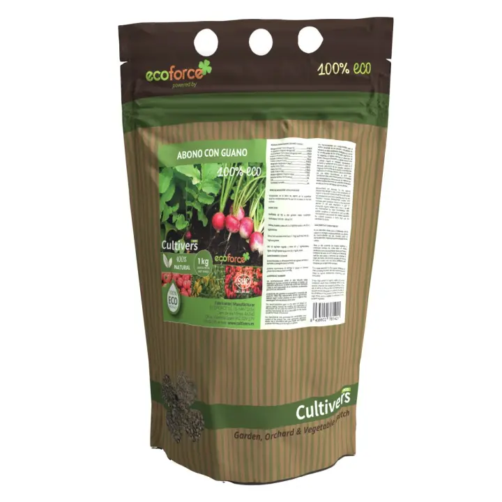 CULTIVERS Abono Ecológico Guano Pellets 1 Kg para Huerto y Jardín - 1