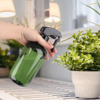 Botella De Rociador De 500ML Cuadrada Recargable Para Plantas Soluciones De Limpieza Cabello Jardinería Maquillaje Verde/marrón - details 6