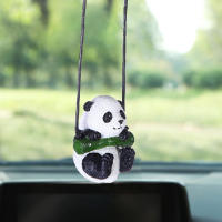 Colgante De Coche Panda Adorno Para Interiores Y Espejo Retrovisor Decoración Automotriz De Cuero Cartoon Tesin - details 3
