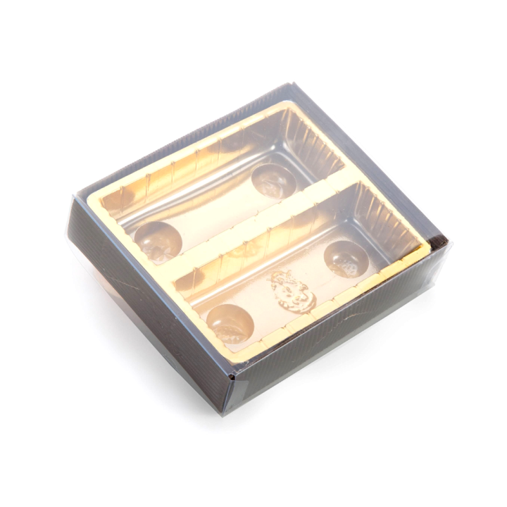 Glotomania - denver transparent lid box - 6 chocolates - extra-resistant cardboard - high quality